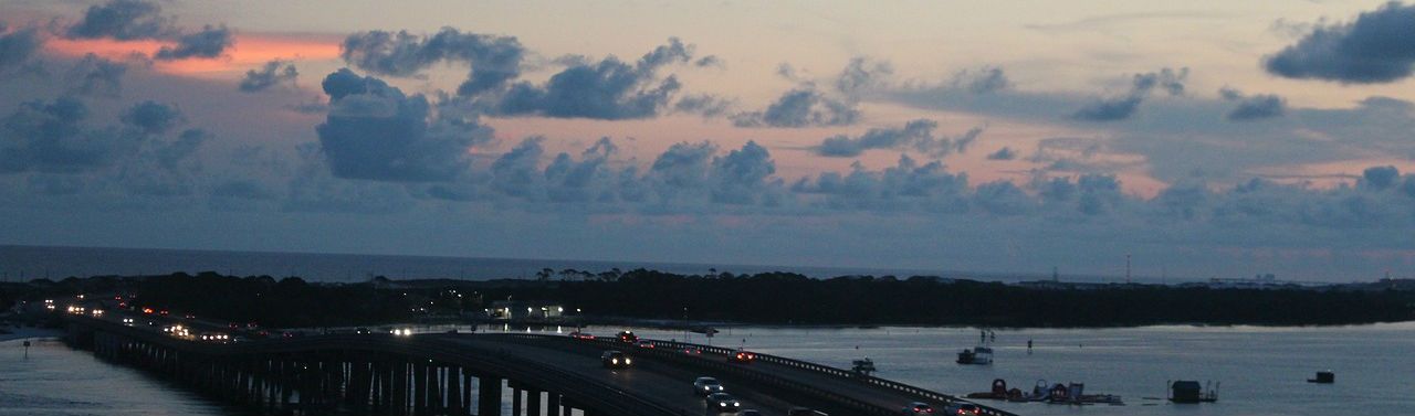 South Florida highway going over the water