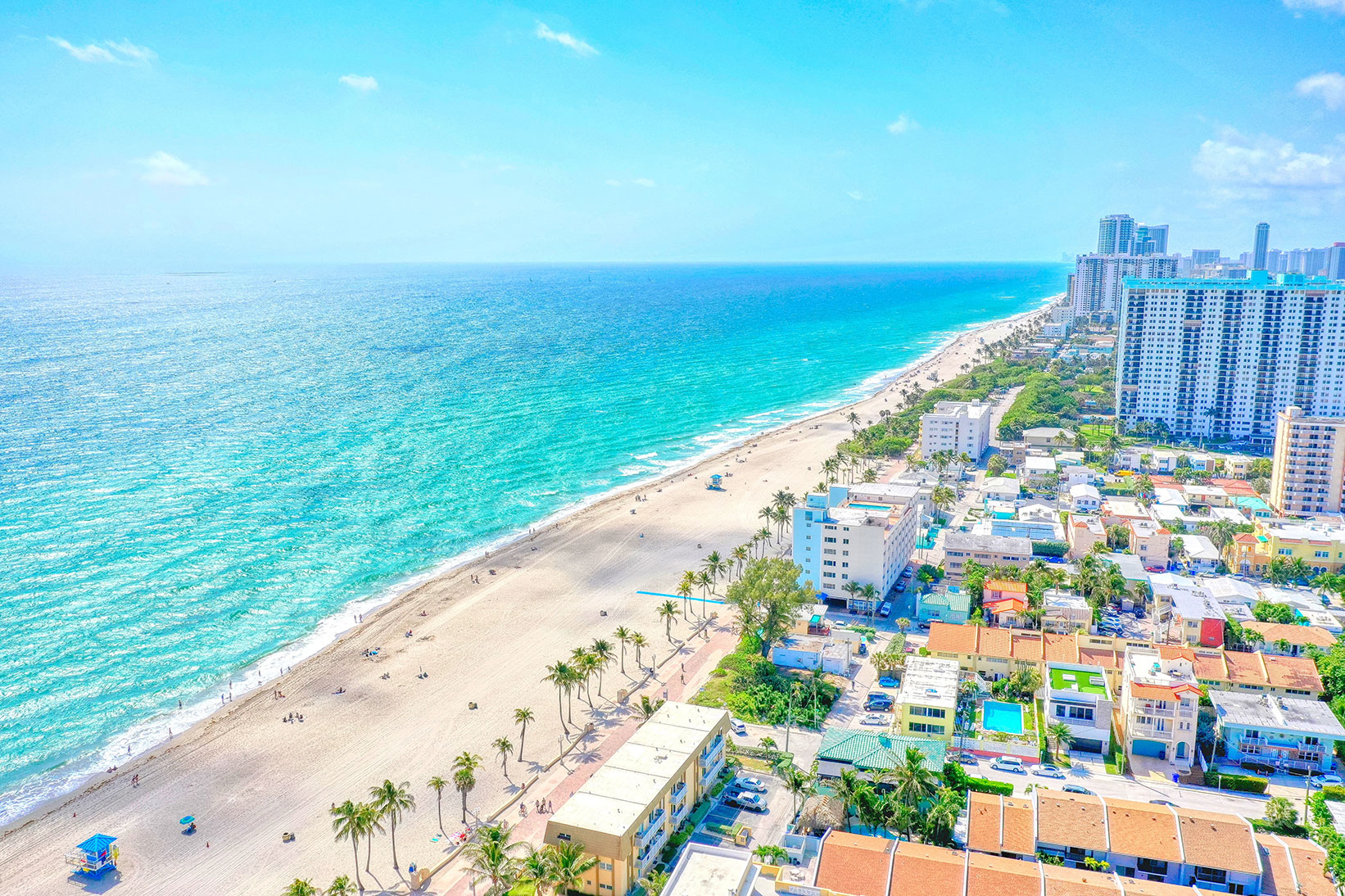 Aerial View of Hollywood Florida